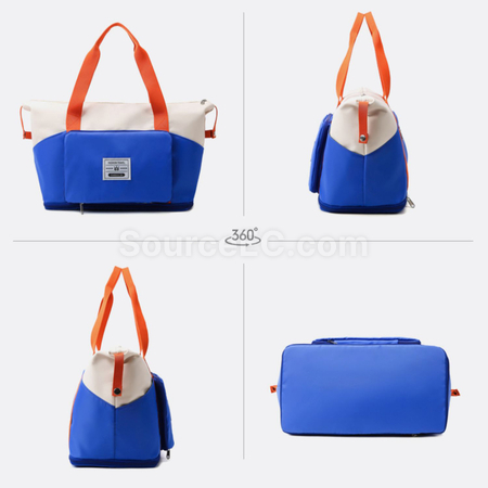 Customization Large-Capacity Color-Blocked Folding Travel Bag Promotional Products