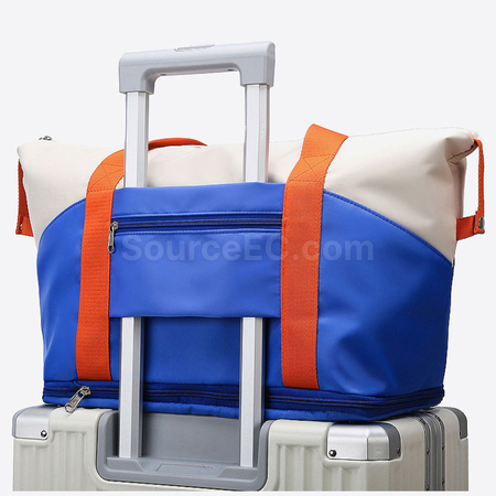 Customization Large-Capacity Color-Blocked Folding Travel Bag Promotional Products