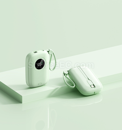 Customization Portable Self-Contained Line Portable Fast Charging Power Bank Promotional Products