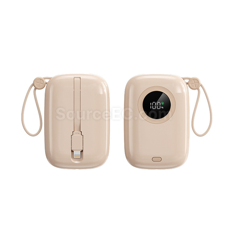 Customization Portable Self-Contained Line Portable Fast Charging Power Bank Promotional Products