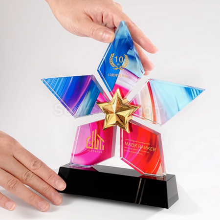 Customization Pentagram Crystal Trophy Promotional Products