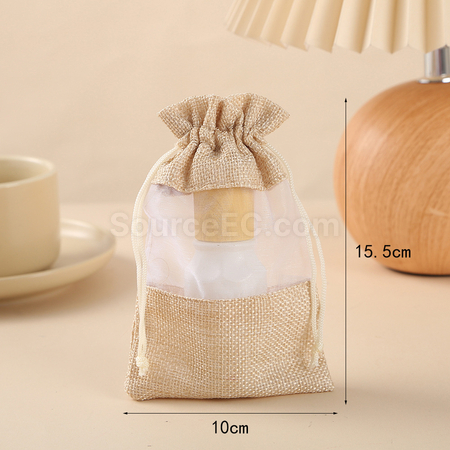 Customization Organza patchwork linen bundle pocket Promotional Products