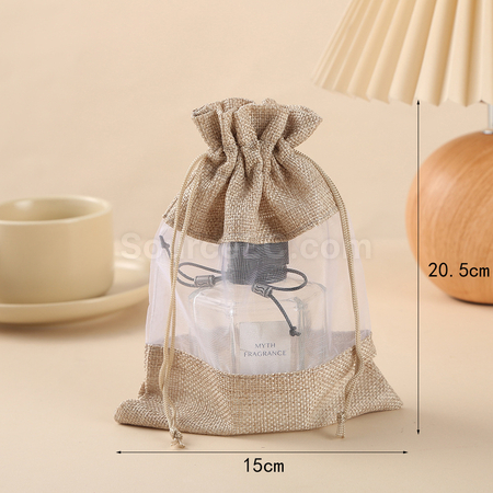 Customization Organza patchwork linen bundle pocket Promotional Products