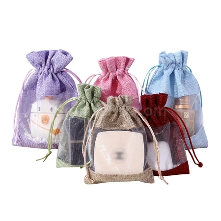 Customization Organza patchwork linen bundle pocket Promotional Products