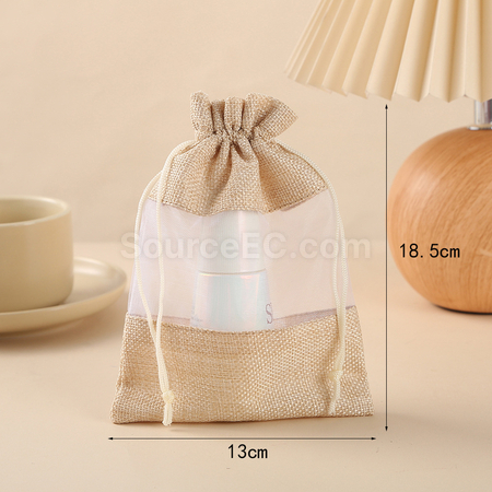 Customization Organza patchwork linen bundle pocket Promotional Products