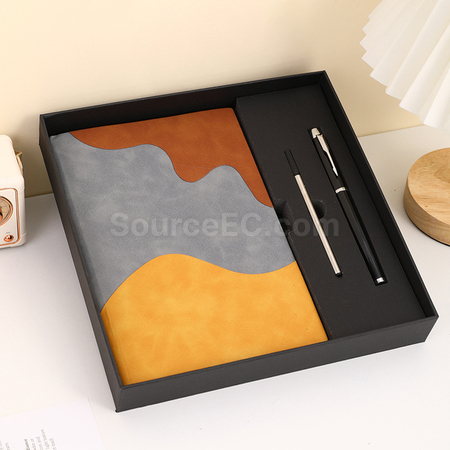 Customization Soft PU  Notebook Stationery Set Promotional Products