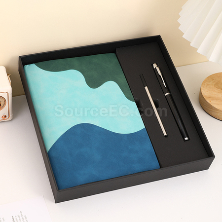 Customization Soft PU  Notebook Stationery Set Promotional Products