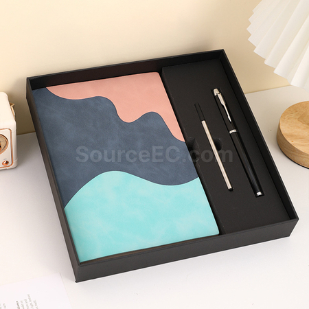 Customization Soft PU  Notebook Stationery Set Promotional Products