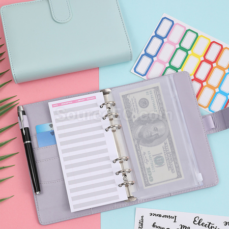 Customization A6 Macaron Folder Notebook Cash Saving Notebook Promotional Products