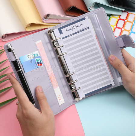 Customization A6 Macaron Folder Notebook Cash Saving Notebook Promotional Products