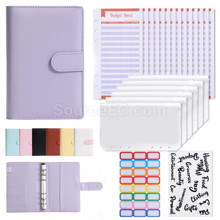 Customization A6 Macaron Folder Notebook Cash Saving Notebook Promotional Products