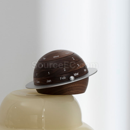 Customization Earth Shaped Wooden Calendar Promotional Products