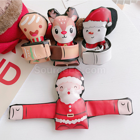 Customization Cute Cartoon Three-Dimensional Christmas Snap Bracelet Promotional Products