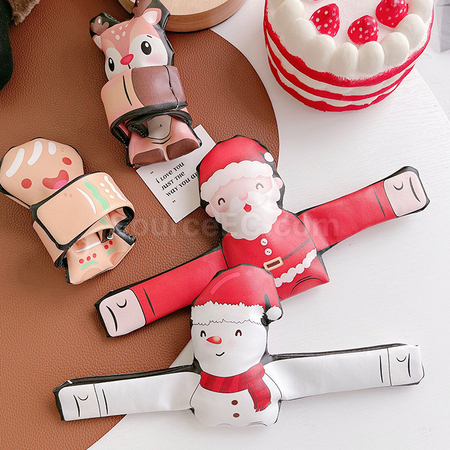 Customization Cute Cartoon Three-Dimensional Christmas Snap Bracelet Promotional Products