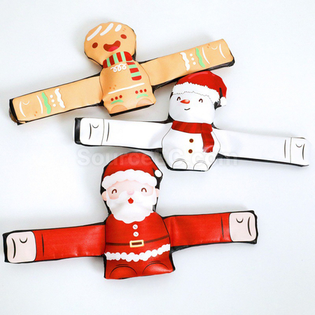 Customization Cute Cartoon Three-Dimensional Christmas Snap Bracelet Promotional Products