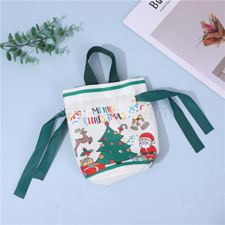 Customization Christmas Tote Drawstring Canvas Bag Promotional Products