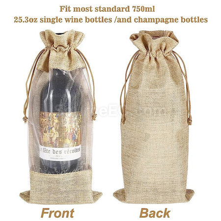 Customization Window Linen Wine Bag Promotional Products