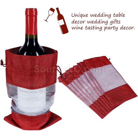 Customization Window Linen Wine Bag Promotional Products