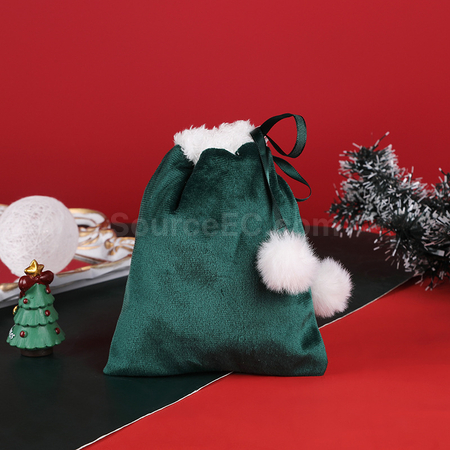 Customization Christmas Velvet Drawstring Gift Bag Promotional Products