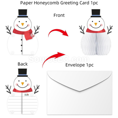 Customization Paper Honeycomb Greeting Card Promotional Products