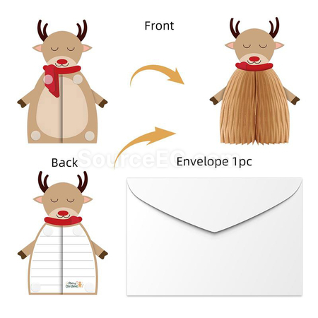 Customization Paper Honeycomb Greeting Card Promotional Products