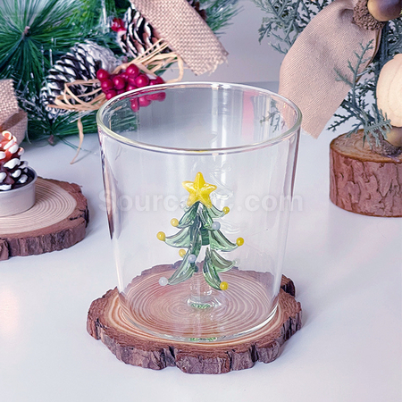 Customization 300ML High Borosilicate Juice Christmas Glass Promotional Products