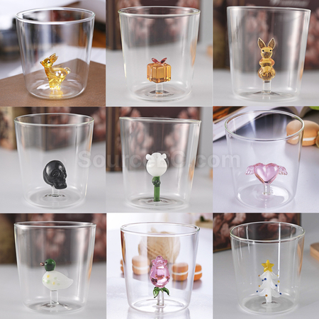Customization 300ML High Borosilicate Juice Christmas Glass Promotional Products