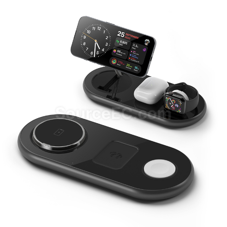Customization Folding magnetic three in one wireless charger Promotional Products