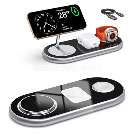 Customization Folding magnetic three in one wireless charger Promotional Products