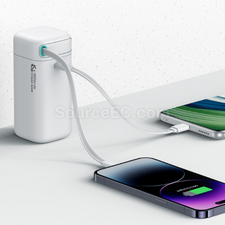 Customization USAMS PD45W Multifunctional Dual Port Fast Charging Mobile Power Bank Promotional Products