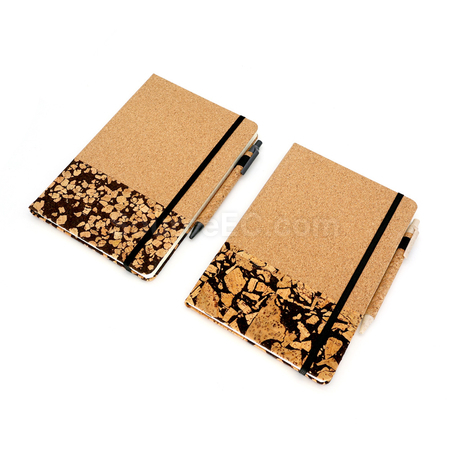 Customization Coffee grounds cork environmentally friendly notebook set Promotional Products
