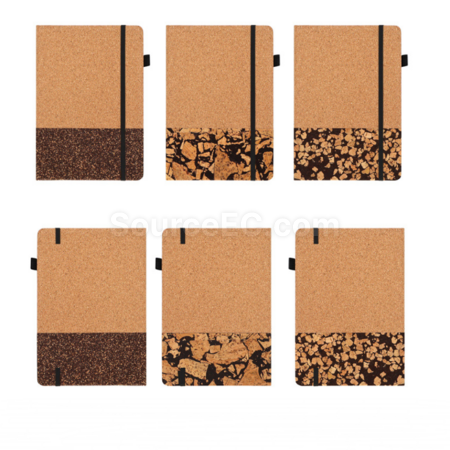 Customization Coffee grounds cork environmentally friendly notebook set Promotional Products