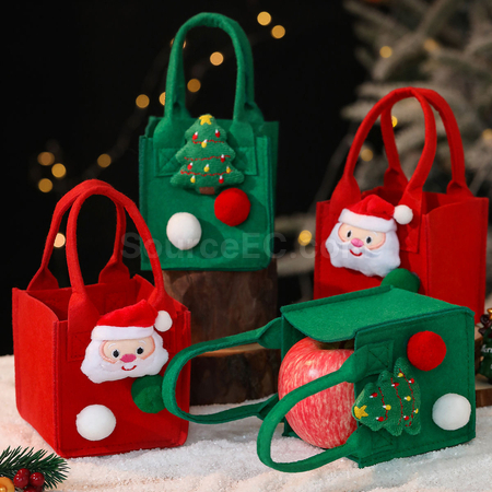 Customization Cartoon Christmas Felt Bag Promotional Products