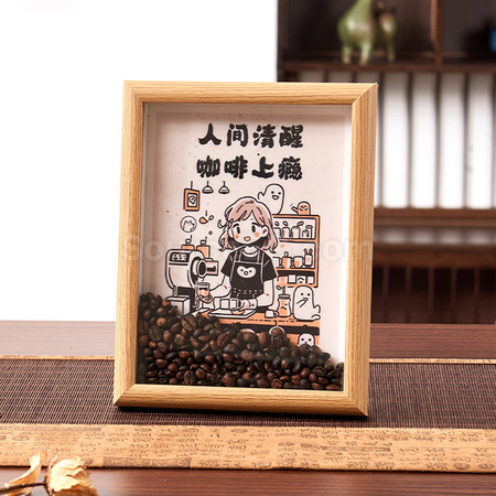 Customization Creative Coffee Beans Photo Frame Promotional Products