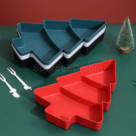 Customization Christmas Tree Fruit Plate Promotional Products
