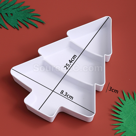 Customization Christmas Tree Fruit Plate Promotional Products