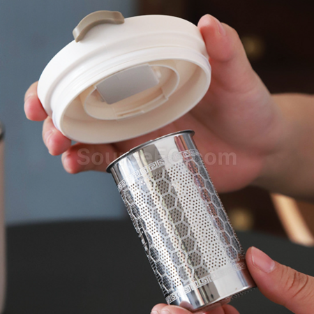 Customization 304 stainless steel mug with tea strainer Promotional Products