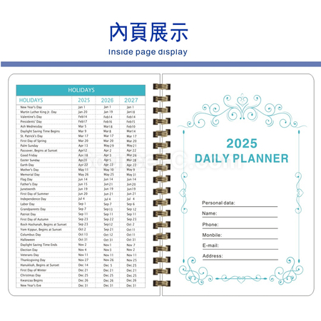 Customization Daily Planner Notebook Promotional Products