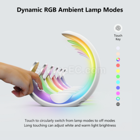 Customization Moon Magnetic Three in One Wireless Mobile Power Night Light Promotional Products
