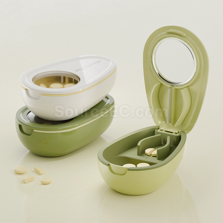 Customization  Pill Box with Pill Cutter Promotional Products
