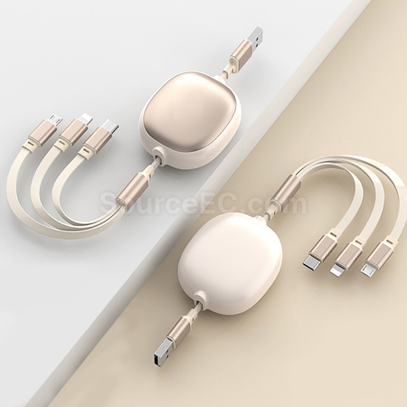 Customization 3 in 1 Retractable Quick Charge Data Line Promotional Products