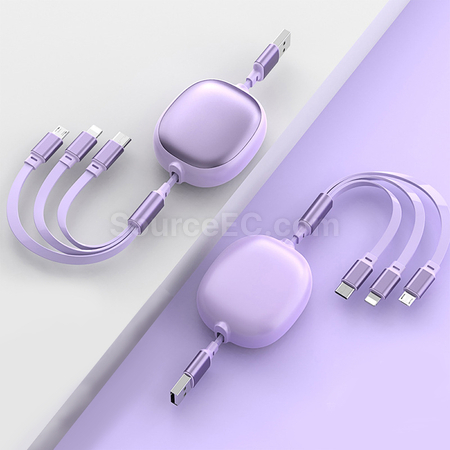 Customization 3 in 1 Retractable Quick Charge Data Line Promotional Products