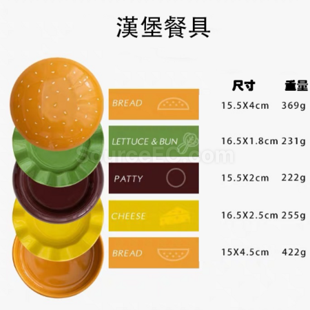 Customization Hamburg Ceramic Tableware Promotional Products