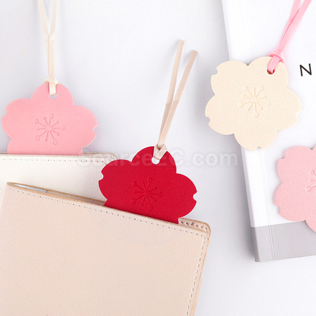 Customization PU Sakura Bookmark Promotional Products