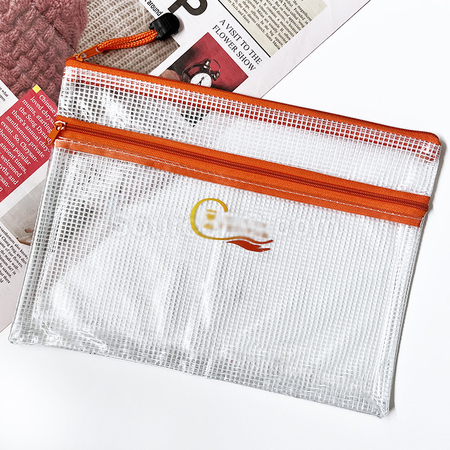 Customization PVC double-layer zipper file bag Promotional Products