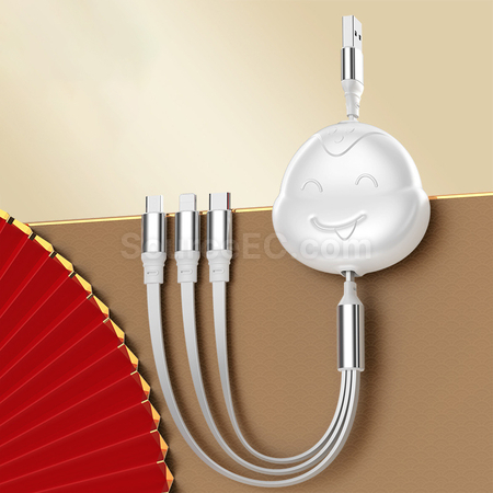 Customization 3 in 1 Retractable Quick Charge Data Line Promotional Products