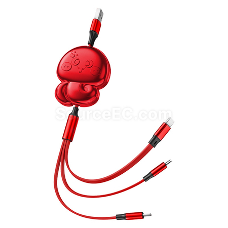 Customization 3 in 1 Retractable Quick Charge Data Line Promotional Products