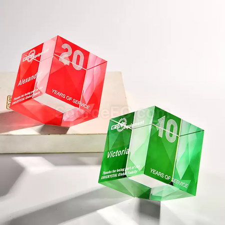 Customization Rubik's Cube Crystal Trophy Promotional Products
