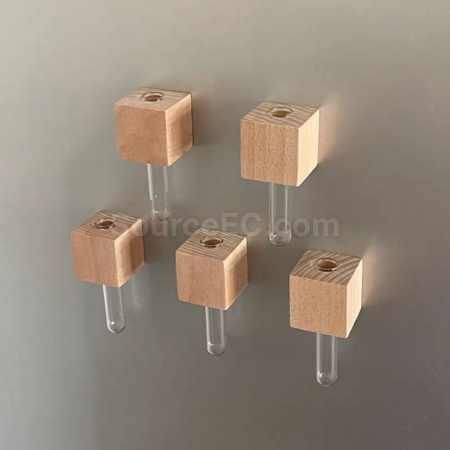Customization Magnetic refrigerator magnet hydroponic small vase Promotional Products