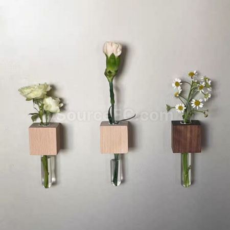 Customization Magnetic refrigerator magnet hydroponic small vase Promotional Products